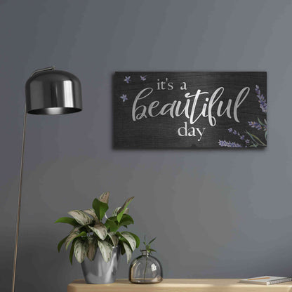 Luxe Metal Art 'It's a Beautiful Day    ' by Susie Boyer, Metal Wall Art,24x12