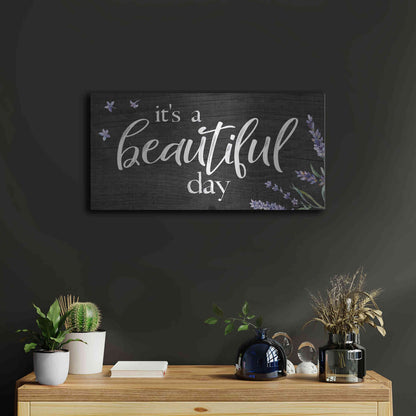 Luxe Metal Art 'It's a Beautiful Day    ' by Susie Boyer, Metal Wall Art,24x12