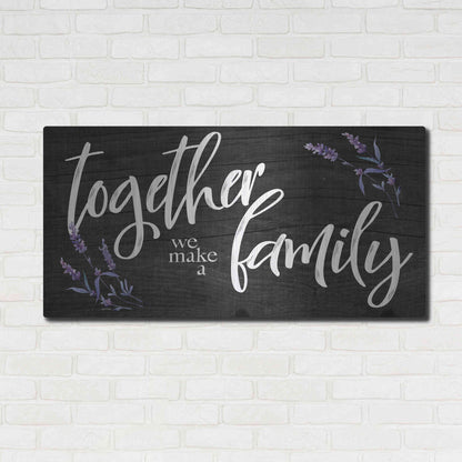 Luxe Metal Art 'Together We Make a Family     ' by Susie Boyer, Metal Wall Art,48x24