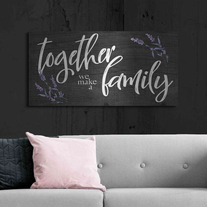 Luxe Metal Art 'Together We Make a Family     ' by Susie Boyer, Metal Wall Art,48x24