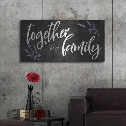 Luxe Metal Art 'Together We Make a Family     ' by Susie Boyer, Metal Wall Art,48x24