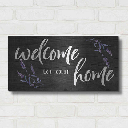 Luxe Metal Art 'Welcome to Our Home    ' by Susie Boyer, Metal Wall Art,24x12