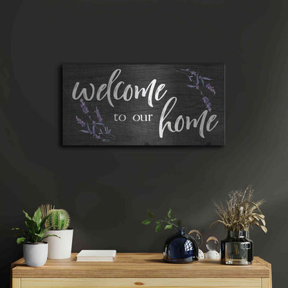Luxe Metal Art 'Welcome to Our Home    ' by Susie Boyer, Metal Wall Art,24x12