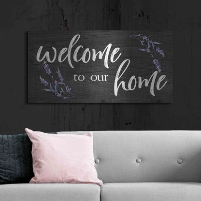 Luxe Metal Art 'Welcome to Our Home    ' by Susie Boyer, Metal Wall Art,48x24