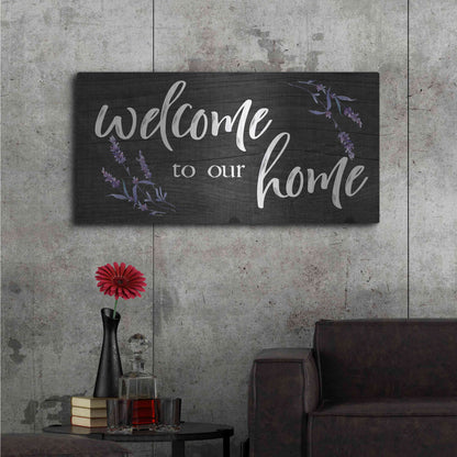Luxe Metal Art 'Welcome to Our Home    ' by Susie Boyer, Metal Wall Art,48x24