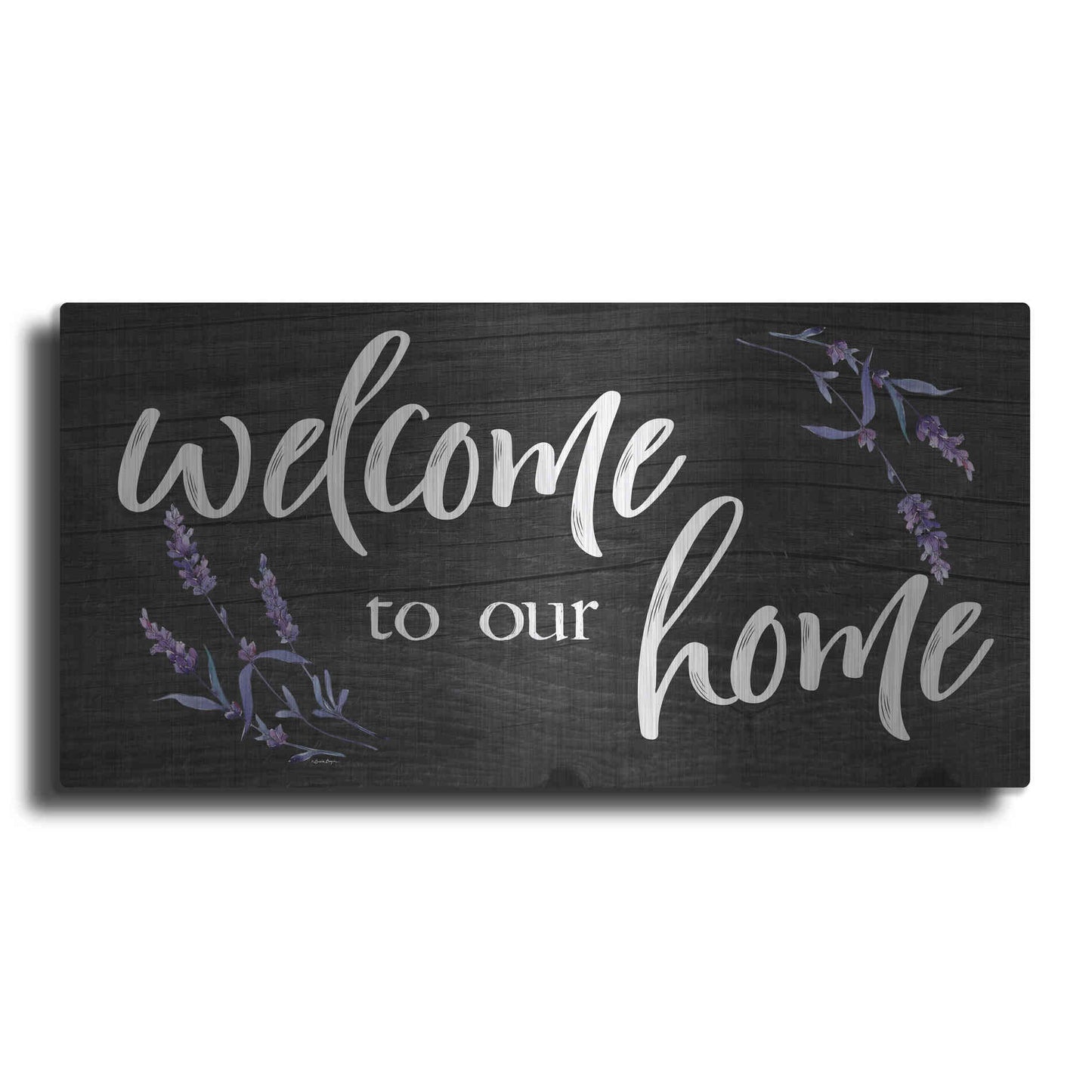 Luxe Metal Art 'Welcome to Our Home    ' by Susie Boyer, Metal Wall Art