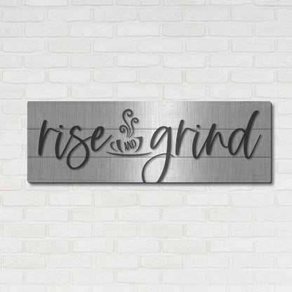 Luxe Metal Art 'Rise and Grind     ' by Susie Boyer, Metal Wall Art,48x16