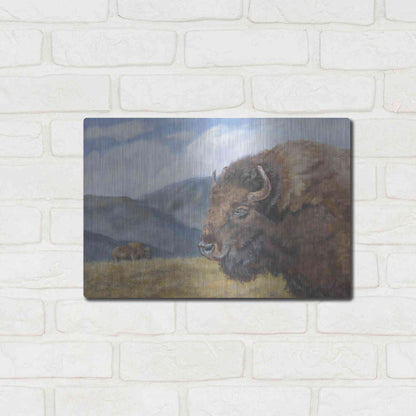 Luxe Metal Art 'Yellowstone Kings   ' by Pam Britton, Metal Wall Art,16x12