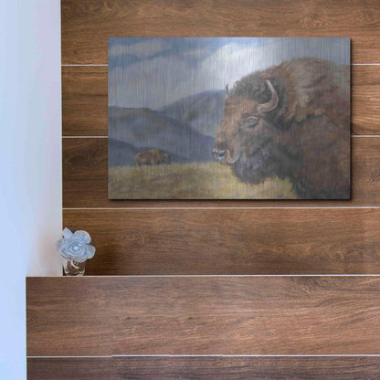 Luxe Metal Art 'Yellowstone Kings   ' by Pam Britton, Metal Wall Art,16x12