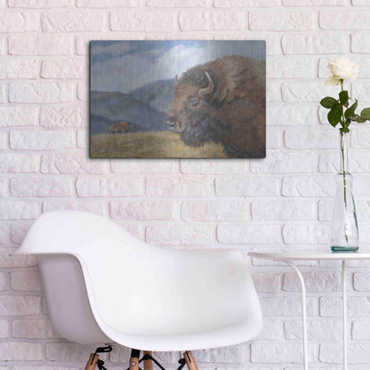 Luxe Metal Art 'Yellowstone Kings   ' by Pam Britton, Metal Wall Art,24x16