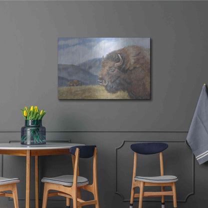 Luxe Metal Art 'Yellowstone Kings   ' by Pam Britton, Metal Wall Art,36x24