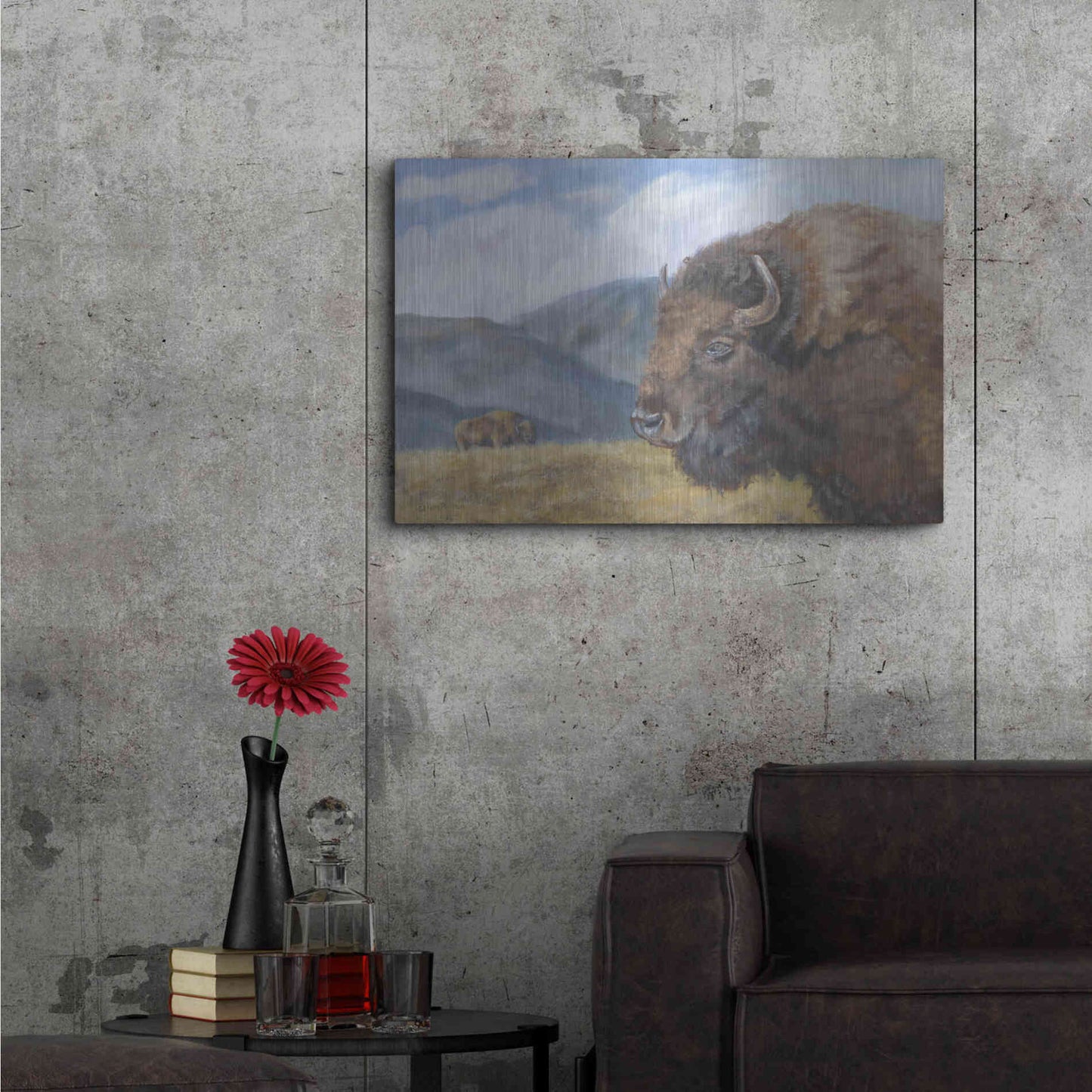 Luxe Metal Art 'Yellowstone Kings   ' by Pam Britton, Metal Wall Art,36x24