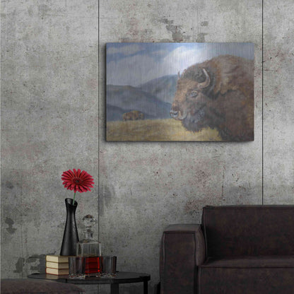 Luxe Metal Art 'Yellowstone Kings   ' by Pam Britton, Metal Wall Art,36x24