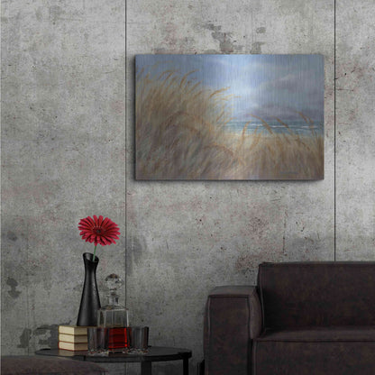 Luxe Metal Art 'Windy Day at the Shore    ' by Pam Britton, Metal Wall Art,36x24