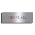Luxe Metal Art 'I Heart You' by Lady Louise Designs, Metal Wall Art