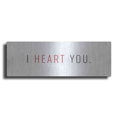 Luxe Metal Art 'I Heart You' by Lady Louise Designs, Metal Wall Art