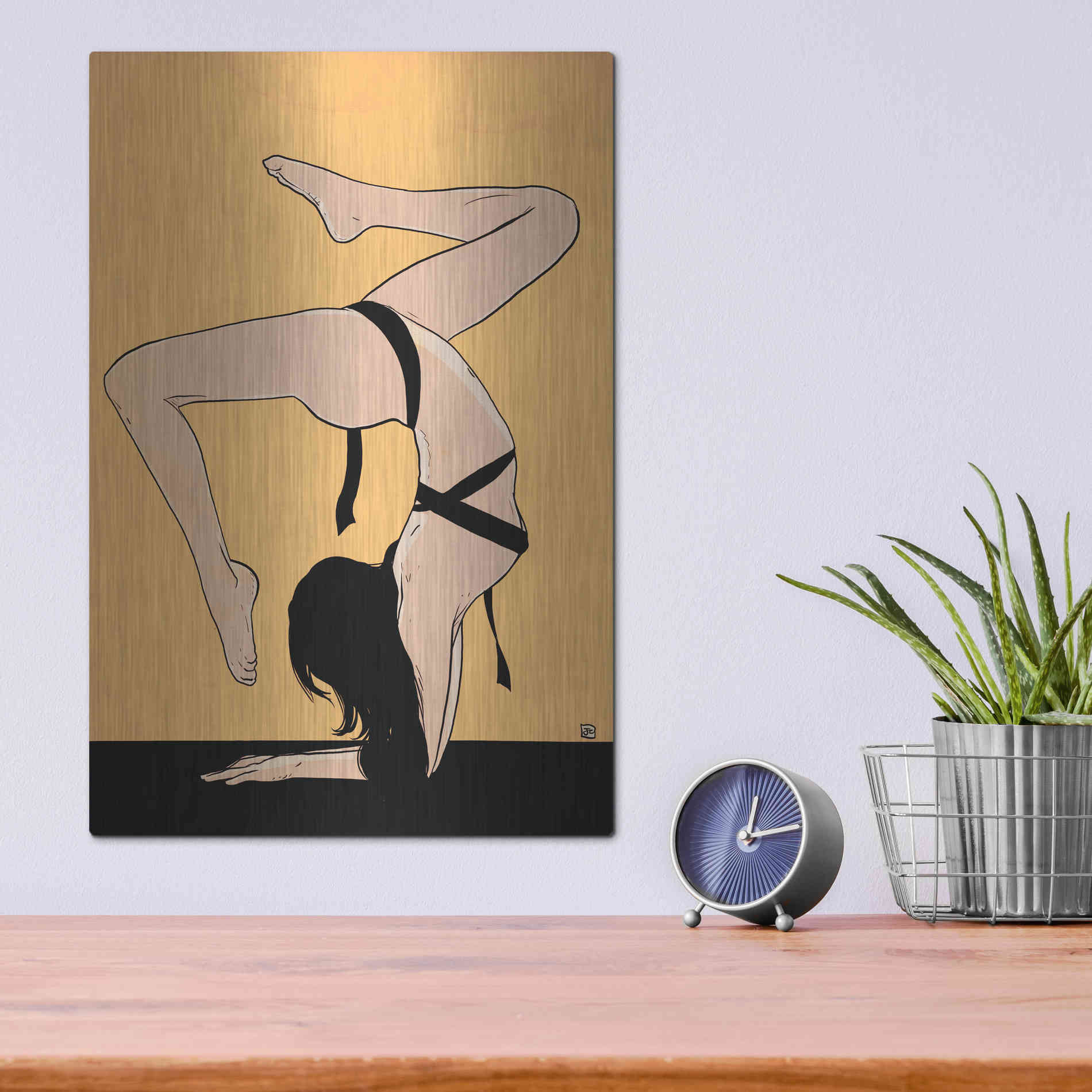 Luxe Metal Art 'Contortionist 2' by Giuseppe Cristiano, Metal Wall Art,12x16