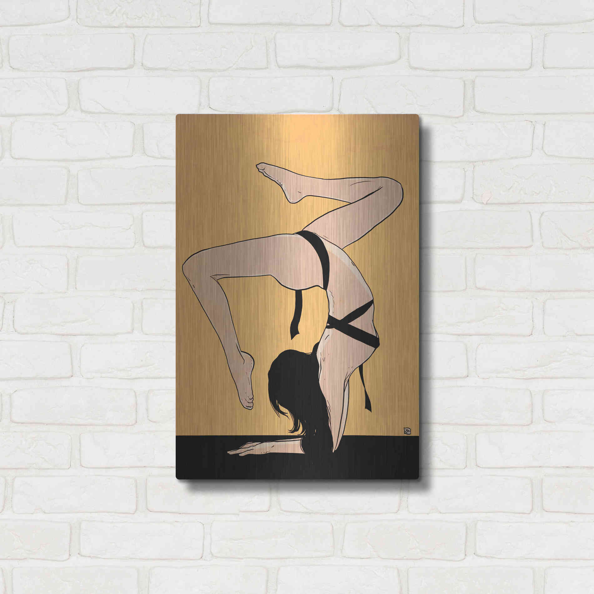 Luxe Metal Art 'Contortionist 2' by Giuseppe Cristiano, Metal Wall Art,16x24