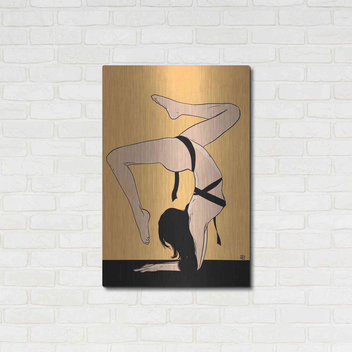 Luxe Metal Art 'Contortionist 2' by Giuseppe Cristiano, Metal Wall Art,24x36