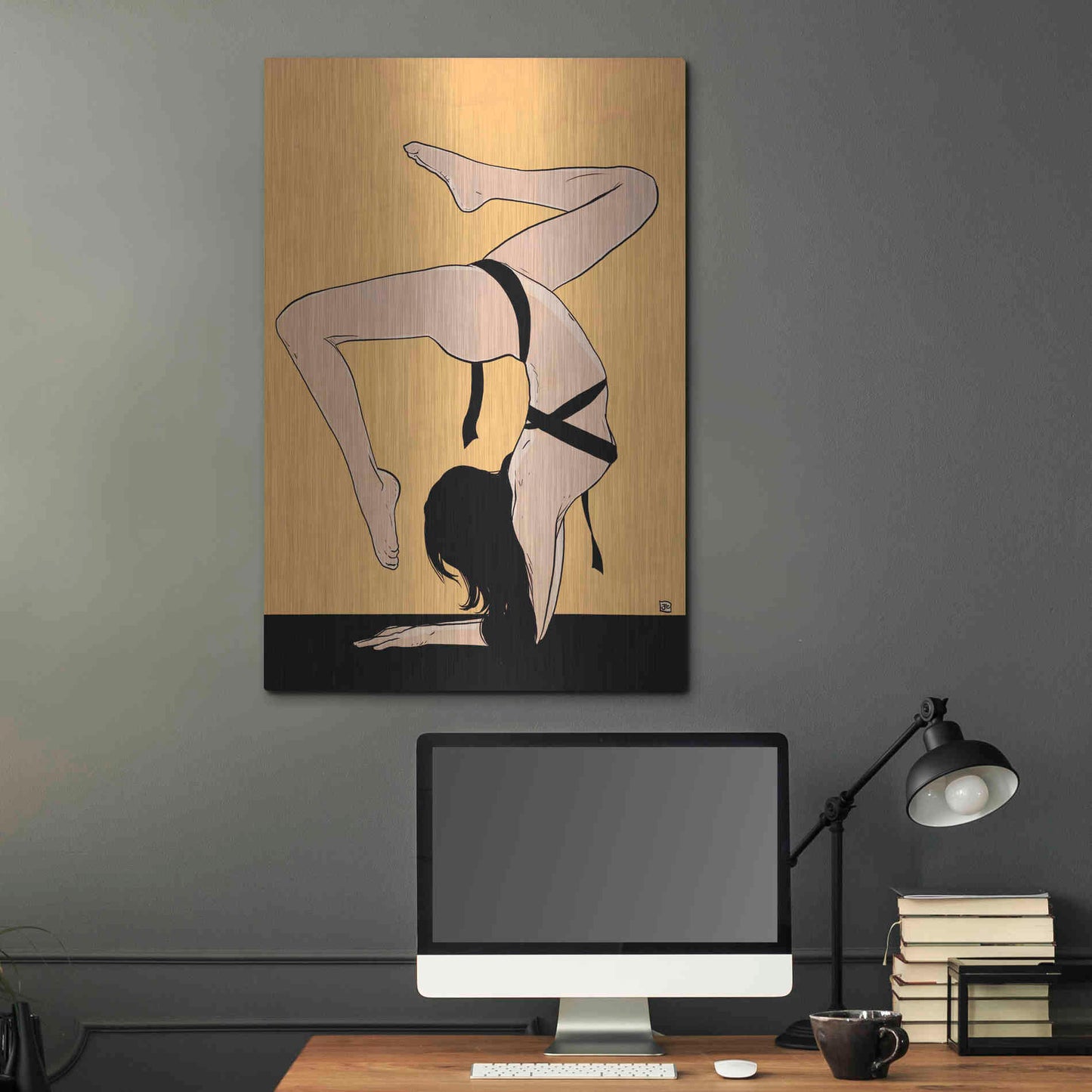 Luxe Metal Art 'Contortionist 2' by Giuseppe Cristiano, Metal Wall Art,24x36