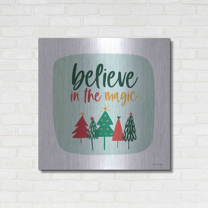 Luxe Metal Art 'Believe in the Magic' by Lady Louise Designs, Metal Wall Art,36x36