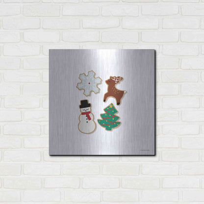 Luxe Metal Art 'Christmas Cookies' by Lady Louise Designs, Metal Wall Art,24x24
