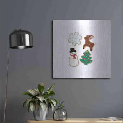 Luxe Metal Art 'Christmas Cookies' by Lady Louise Designs, Metal Wall Art,24x24