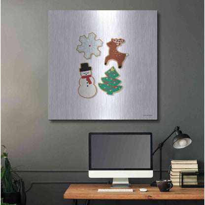 Luxe Metal Art 'Christmas Cookies' by Lady Louise Designs, Metal Wall Art,36x36