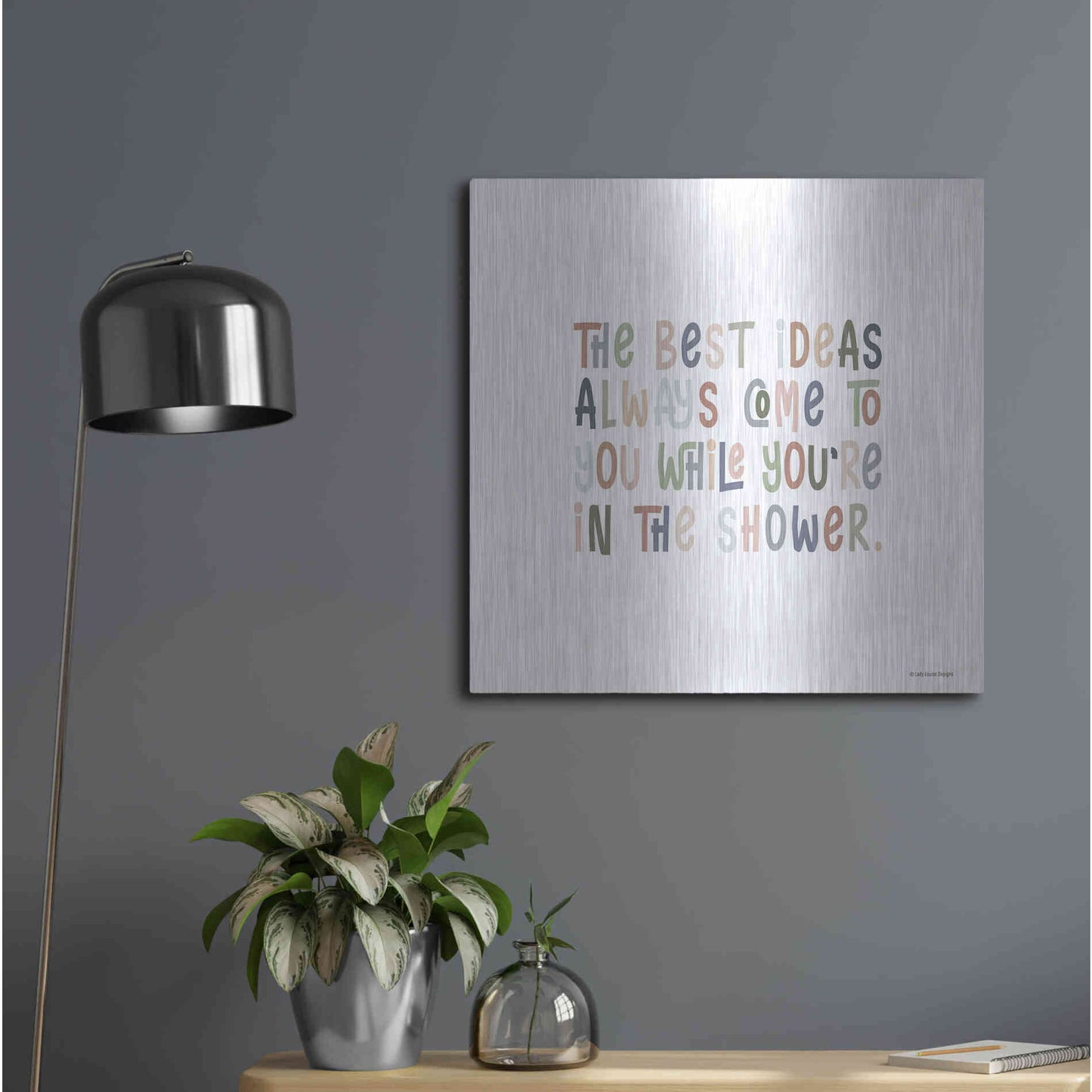 Luxe Metal Art 'The Best Ideas' by Lady Louise Designs, Metal Wall Art,24x24