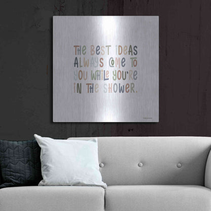 Luxe Metal Art 'The Best Ideas' by Lady Louise Designs, Metal Wall Art,36x36