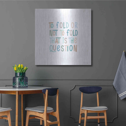 Luxe Metal Art 'To Fold or Not to Fold' by Lady Louise Designs, Metal Wall Art,36x36