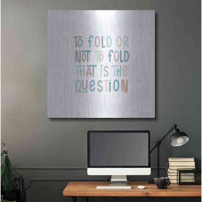 Luxe Metal Art 'To Fold or Not to Fold' by Lady Louise Designs, Metal Wall Art,36x36