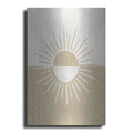 Luxe Metal Art 'Neutral Nursery Half Sun    ' by Lady Louise Designs, Metal Wall Art