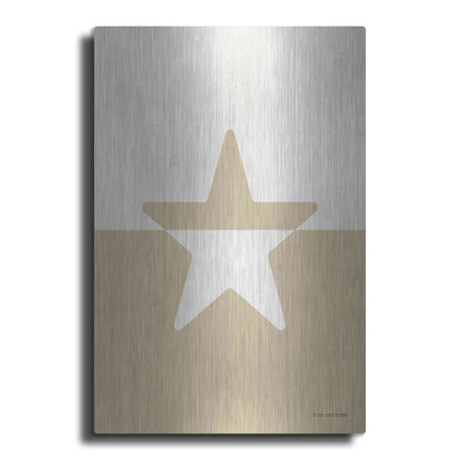 Luxe Metal Art 'Neutral Nursery Half Star    ' by Lady Louise Designs, Metal Wall Art