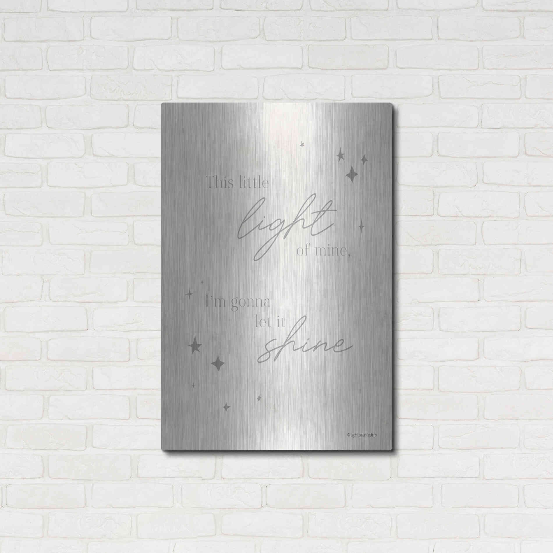 Luxe Metal Art 'Let Your Light Shine   ' by Lady Louise Designs, Metal Wall Art,24x36