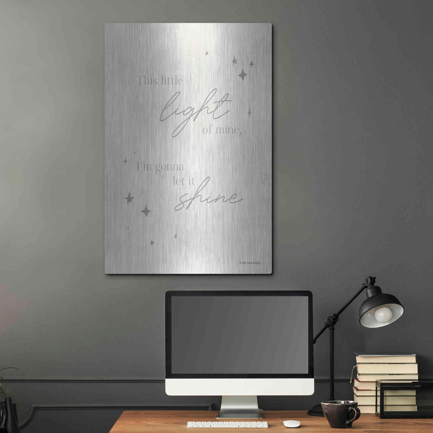 Luxe Metal Art 'Let Your Light Shine   ' by Lady Louise Designs, Metal Wall Art,24x36