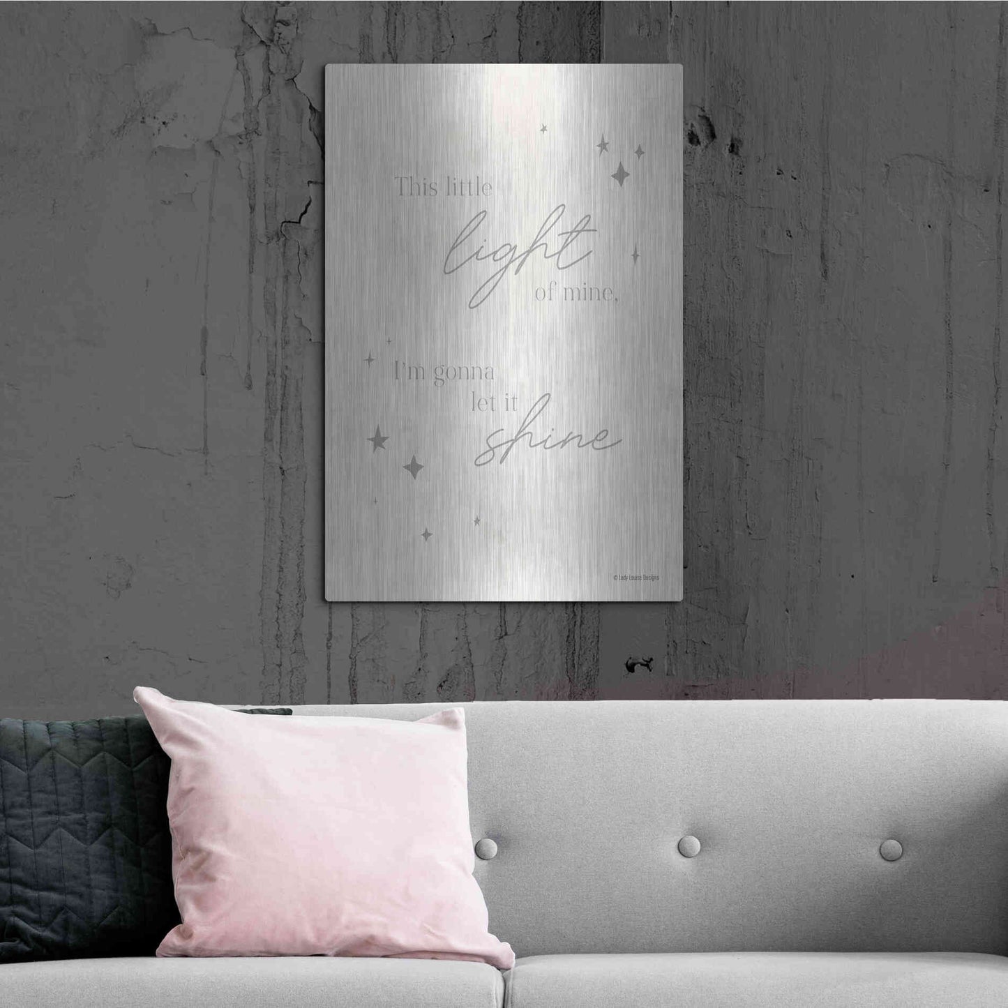 Luxe Metal Art 'Let Your Light Shine   ' by Lady Louise Designs, Metal Wall Art,24x36