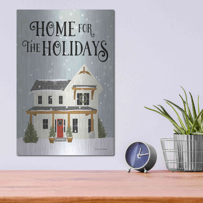 Luxe Metal Art 'Holiday House' by Lady Louise Designs, Metal Wall Art,12x16