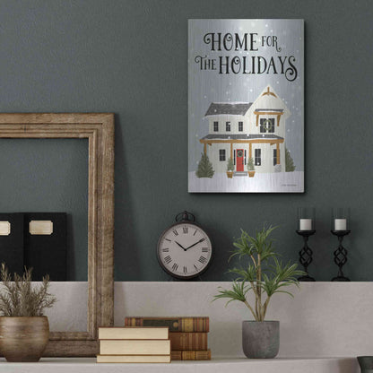 Luxe Metal Art 'Holiday House' by Lady Louise Designs, Metal Wall Art,12x16
