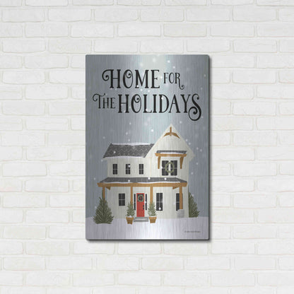 Luxe Metal Art 'Holiday House' by Lady Louise Designs, Metal Wall Art,24x36