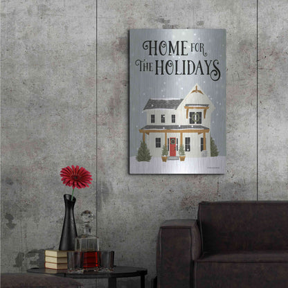 Luxe Metal Art 'Holiday House' by Lady Louise Designs, Metal Wall Art,24x36