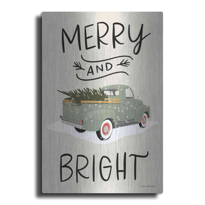 Luxe Metal Art 'Merry Truck' by Lady Louise Designs, Metal Wall Art