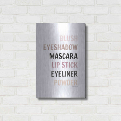 Luxe Metal Art 'Makeup    ' by Lady Louise Designs, Metal Wall Art,16x24