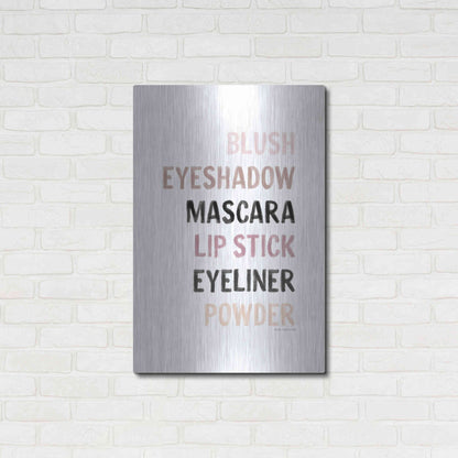 Luxe Metal Art 'Makeup    ' by Lady Louise Designs, Metal Wall Art,24x36