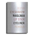 Luxe Metal Art 'Makeup    ' by Lady Louise Designs, Metal Wall Art