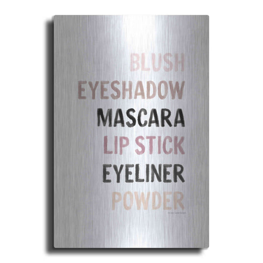 Luxe Metal Art 'Makeup    ' by Lady Louise Designs, Metal Wall Art