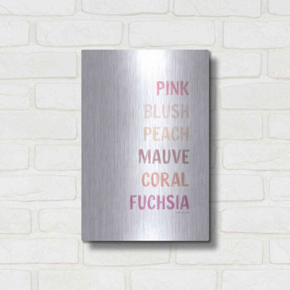 Luxe Metal Art 'Makeup Colors    ' by Lady Louise Designs, Metal Wall Art,12x16