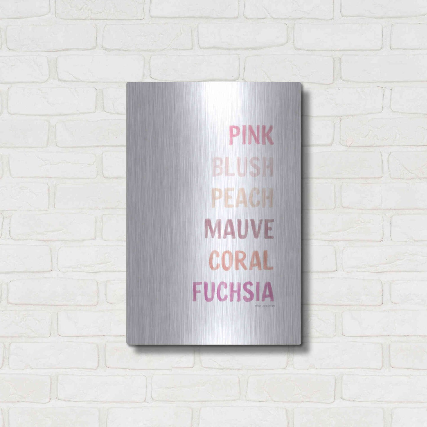 Luxe Metal Art 'Makeup Colors    ' by Lady Louise Designs, Metal Wall Art,16x24