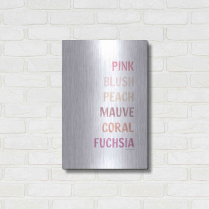 Luxe Metal Art 'Makeup Colors    ' by Lady Louise Designs, Metal Wall Art,16x24