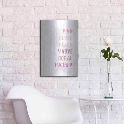 Luxe Metal Art 'Makeup Colors    ' by Lady Louise Designs, Metal Wall Art,16x24